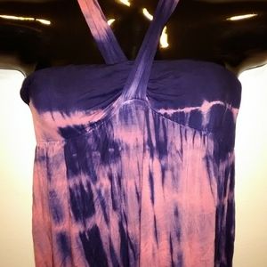 Blue island tie dyed sundress